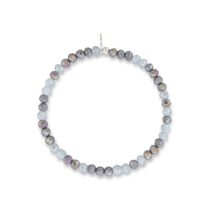 Caviar and Crystal Blue & Gray Crystal Bracelet
