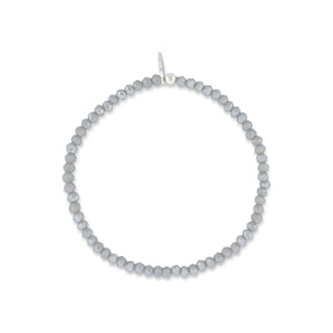 Concrete Stride Gray Crystal Bracelet