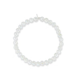 Polished Edge Jumbo White Crystal Anklet