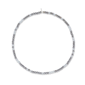 Caviar and Crystal Blue & Gray Crystal Choker