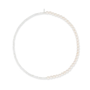 Timeless Allure White Crystal & Pearl Choker