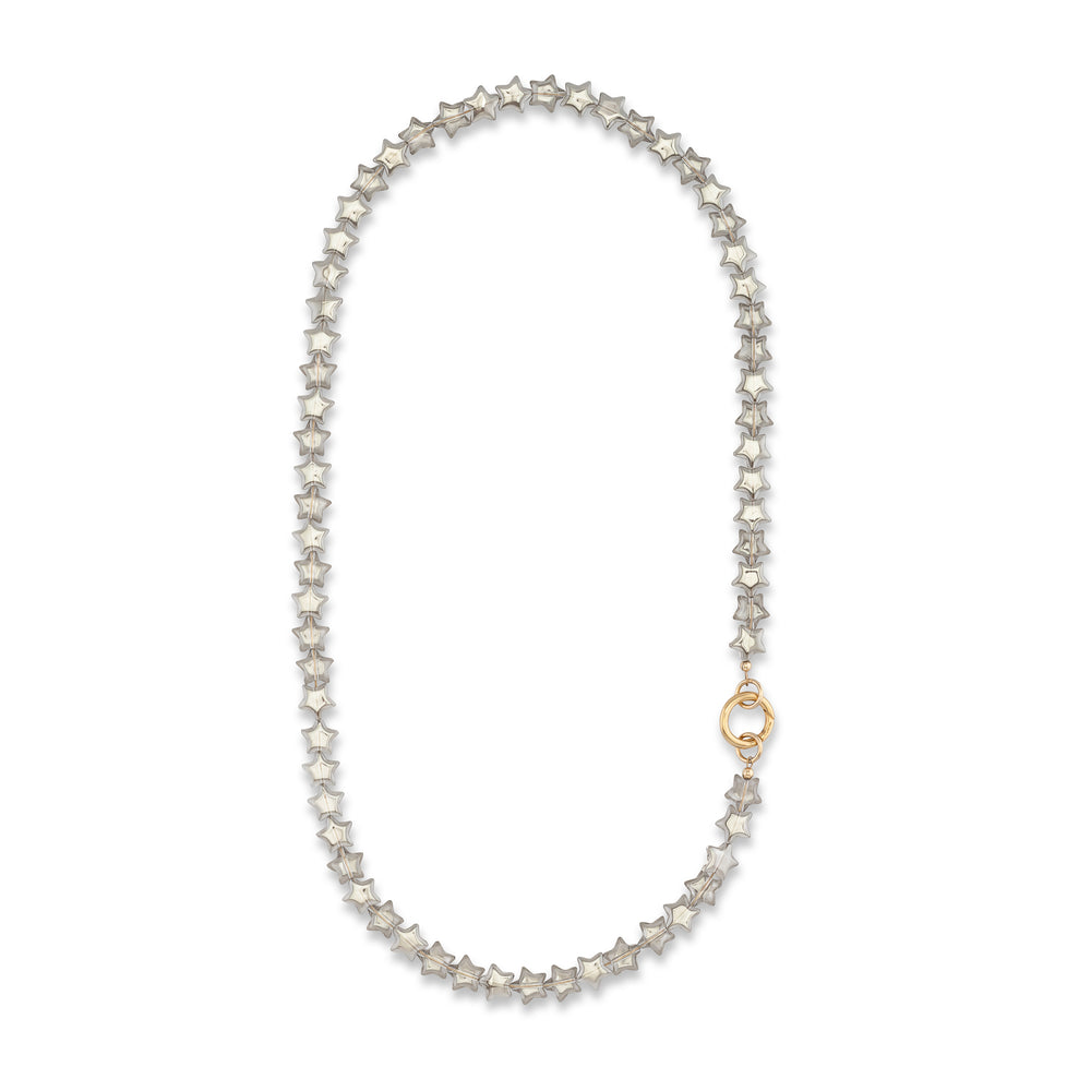 Billboard Gaze Jumbo Gray Star Crystal Fixed Necklaces