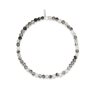 Ethereal Gleam Black Rutilated Quartz Bracelet