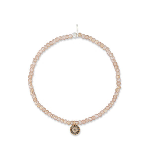 Deluxe Gleaming Horizon Quartz Bracelet with 14K Yellow and Diamond Evil Eye Charm