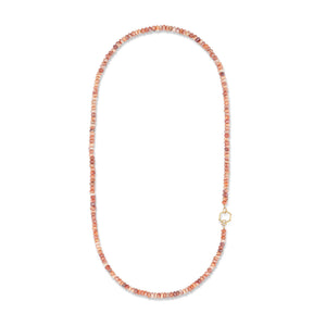 Hidden Oasis Jumbo Jasper Double Wrap 33.00" Necklace with 14K Gold Clasp