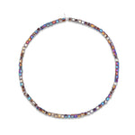 Deco & Dazzle Purple Cube Crystal Choker