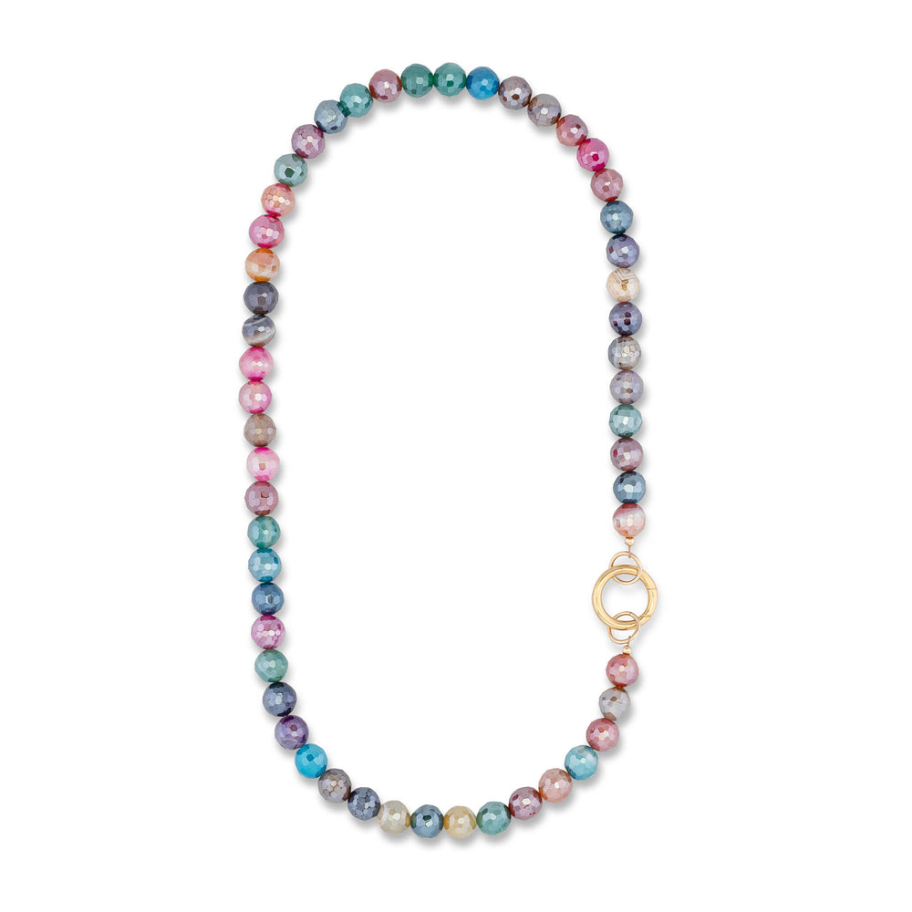 Light Parade Jumbo Multicolor Agate Fixed 26.00" Necklaces with Large Enhancer Clasp