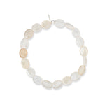 Polished Power Jumbo White Chalcedony Bracelet