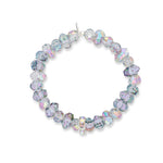 Deluxe The Authority Jumbo Purple Crystal Bracelet with Cubic Zirconia Spacer