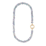 The Authority Jumbo Purple Crystal Fixed Necklaces with with Yellow Gold Vermeil Enhancer Clasp