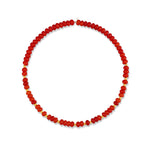 Precision Over Permission Jumbo Carnelian Choker with Gold Dust Beads