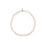 Eternity White Round Pearl Bracelet