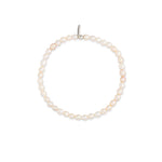 Study In Time White Oval Pearl Bracelet