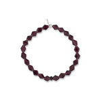 Eternal Form Burgundy Garnet Bracelet with Black Diamond Disk