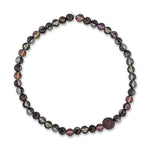 Deluxe Surreal Splendor Jumbo Black Round Crystal Choker with Rhodolite Bead