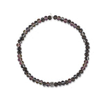 Deluxe Soft Focus Jumbo Black Oval Crystal Choker with Sterling Silver Rose