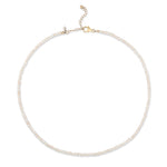 Eternity White Round Pearl Adjustable Necklace