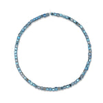 Trophy Jumbo Blue Cube Crystal Choker