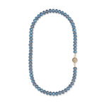 Game Face Jumbo Blue Oval Crystal 20