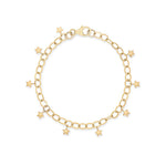 Star Chaser Jumbo Yellow Gold Fill Chain Anklet with Yellow Gold Vermeil Stars