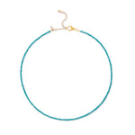 Dream Girl Itsy Teal Chalcedony Adjustable Necklace, 15.00