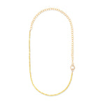 Honey 2x1 Yellow Crystal and Gold Filled Oval Chain 26.00
