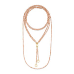 Amber Edition Crystal Angel Necklace with Yellow Gold Vermeil Enhancer Clasps
