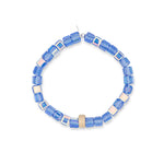 Deluxe Collected Blue Crystal Bracelet with Gold Dust Bead