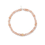 Deluxe Amber Edition Peach Crystal Bracelet with Gold Dust Bead