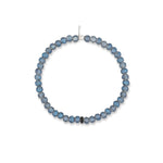 Heirloom Blue Crystal Bracelet with Black Diamond Bead
