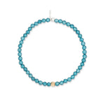 First Light Blue Topaz Bracelet with Yellow Gold Vermeil Bead