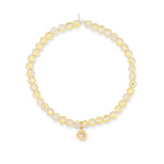 Daydream Club Jumbo Yellow Crystal Anklet with Yellow Gold Vermeil Flower Charm