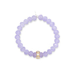 Happy Place Jumbo Lavender Crystal Bracelet with Yellow Gold Vermeil / Cubic Zirconia Star Disk