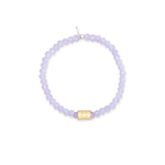 Frosting First Lavender Crystal Bracelet with Yellow Gold Vermeil Star Bead