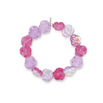 Sweet Surprise Jumbo Pink and Purple Flower Crystal Bracelet