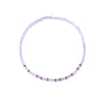 Happy Place Jumbo Lavender Crystal Choker with Yellow Gold Vermeil / Purple Cubic Zirconia Disk