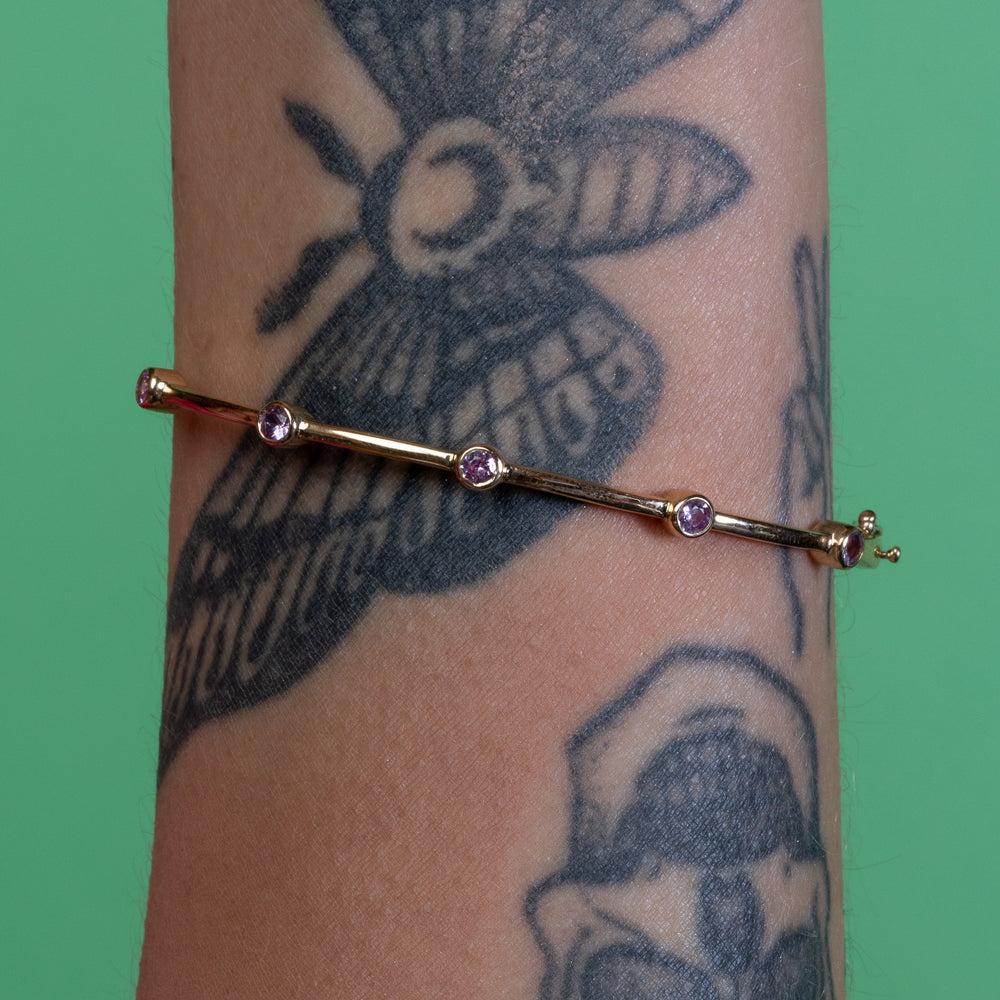 Cherry On Top Pink Sapphire Bangle