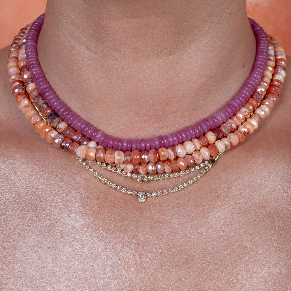 Hidden Oasis Jumbo Jasper Double Wrap 33.00" Necklace with 14K Gold Clasp