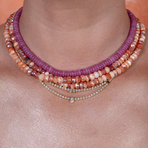 Hidden Oasis Jumbo Jasper Double Wrap 33.00" Necklace with 14K Gold Clasp