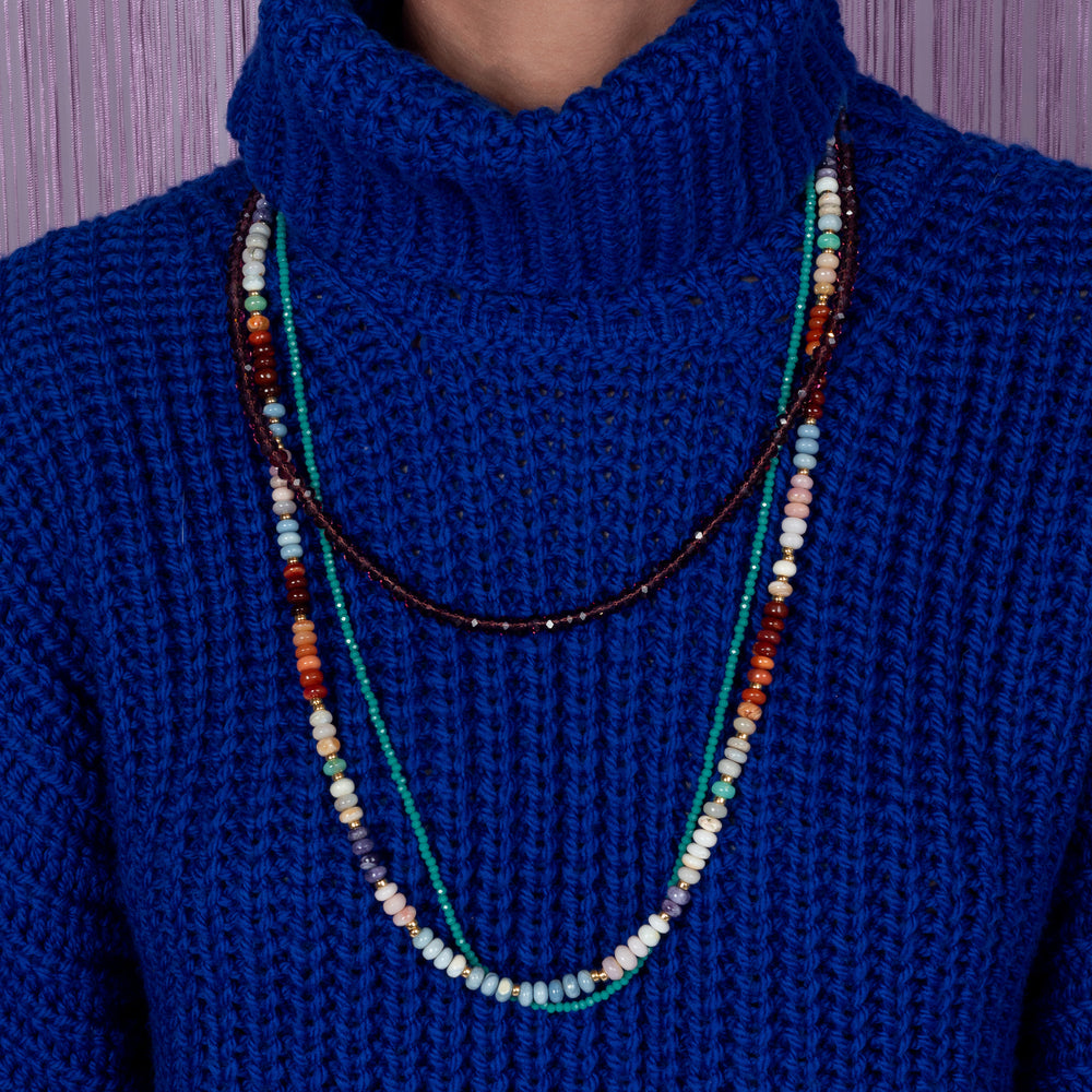 Falling For You Opal Double Wrap 33.00" Necklace