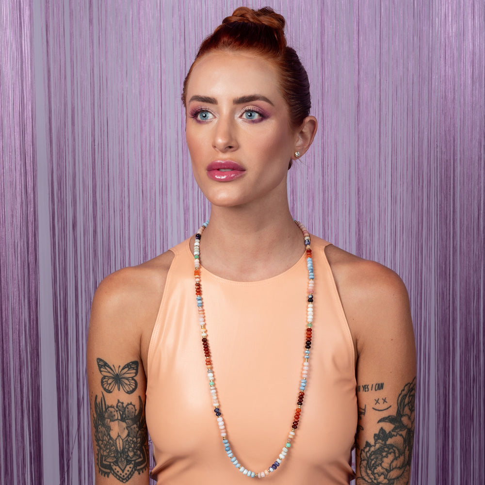 Falling For You Opal Double Wrap 33.00" Necklace