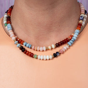 Falling For You Opal Double Wrap 33.00" Necklace