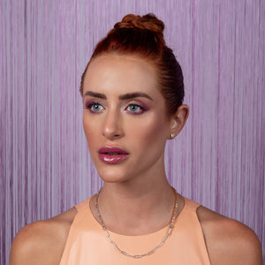 Radiant 2x1 Crystal and Paperclip Chain Necklace