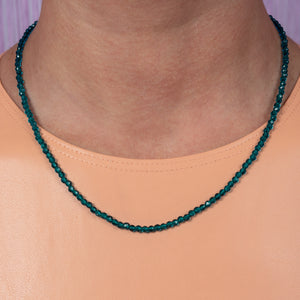 Blue Me Away Itsy Cubic Zirconia Adjustable Necklace