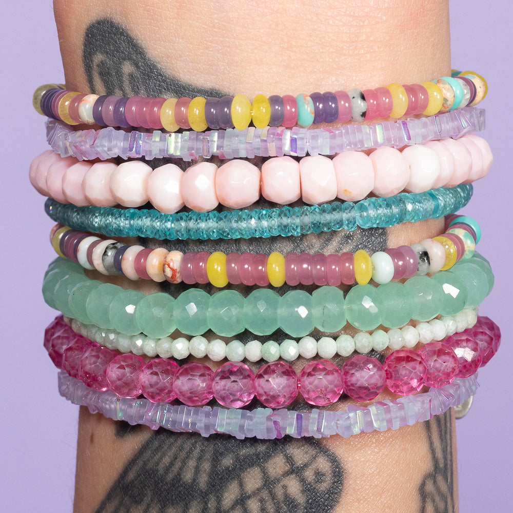 Roller Rink Pink Opal Gemstone Bracelet