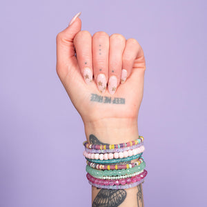Dare Purple Square Crystal Bracelet