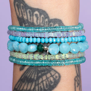 Party Teal Dawn Blue Topaz Gemstone Bracelet