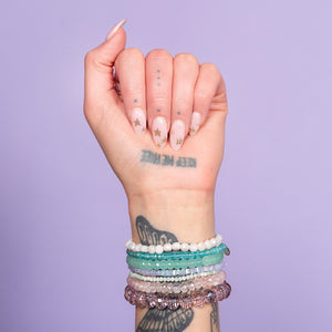 Grape Fizz Jumbo Purple Oval Crystal Bracelet