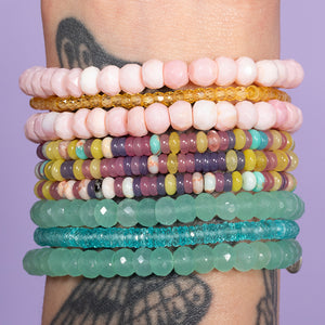 Roller Rink Pink Opal Gemstone Bracelet