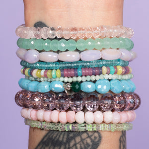 Diary Jumbo Pink Oval Crystal Bracelet
